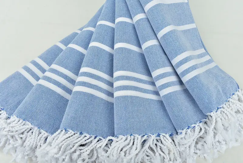 Seyahat için kum dirençli Türk havlu, Türk el havlu, 70x40 pamuklu çizgili havlu, spor salonu, sevgililer hediyesi, banyo havlu, plaj havlu - 4