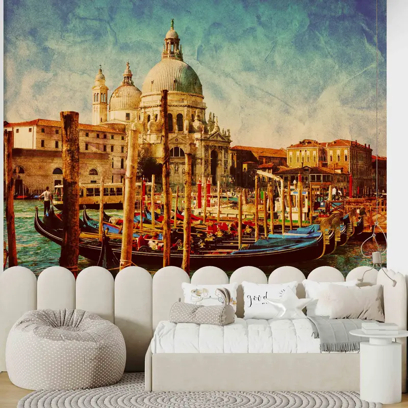 Italy Wall Stickers, Landscape Mural, Old Venice Landscape Paper Art, Cityscape Paper Craft, Modern Wallpaper, Contact Paper, Landscape Art, - 8