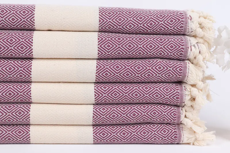 First Wedding Anniversary Gift, 70x40 Cotton Diamond Towel, Bachelorette Party Favors, Handmade Gift, Bachelor Gift, Luxury towel, Bridesmaid Towel - 3