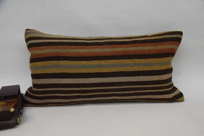Turkish Pillow, Boho Pillow, Home Decor Pillow, Outdoor Cushion Cover, Colorful Pillow Cover, Pillow, 12x24 Brown Pillow Cover - 4