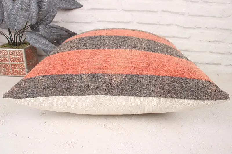 Car Cushion Cover, Turkish Pillow, Cushion Cover, Vintage Kilim Pillow, Ethnical Kilim Rug Pillow, 18x18 Red Pillow Sham, Southwestern Pillow - 5