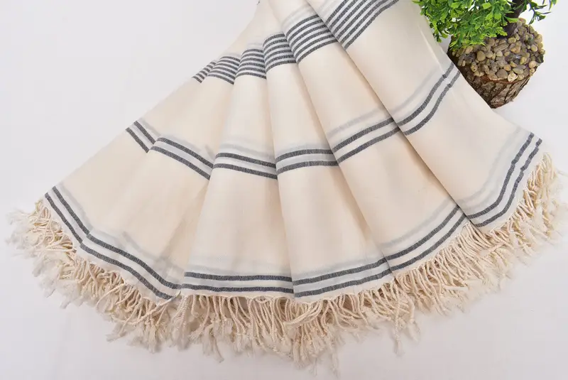 Personalize Gift, Bachelorette Party Gifts Bridesmaids, 80x36 Cotton Striped Towel, Bridesmaid Gifts, Cotton towel, Scarf Towel, Wedding Towel - 4