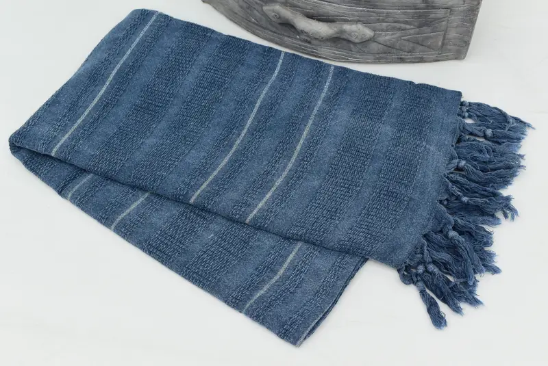 Bridesmaid Gift Towel, Best Beach Towel, Bathroom Towel, Turkish Bath Towel USA, 68x36 Cotton Stonewashed Striped Towel, Lightweight Turkish towel - 5