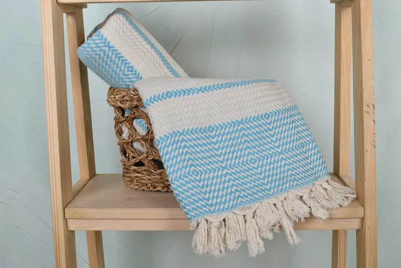 Bride Gift, Sand-resistant towel, 80x40 Cotton Diamond Towel, Friends Beach Towel, Lightweight Turkish towel, Personalized Turkish Towel - 4