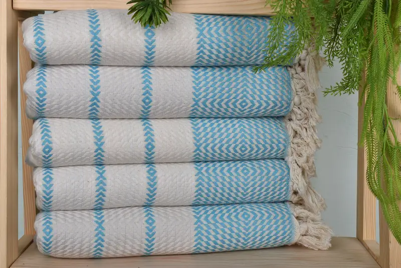 Bride Gift, Sand-resistant towel, 80x40 Cotton Diamond Towel, Friends Beach Towel, Lightweight Turkish towel, Personalized Turkish Towel - 1