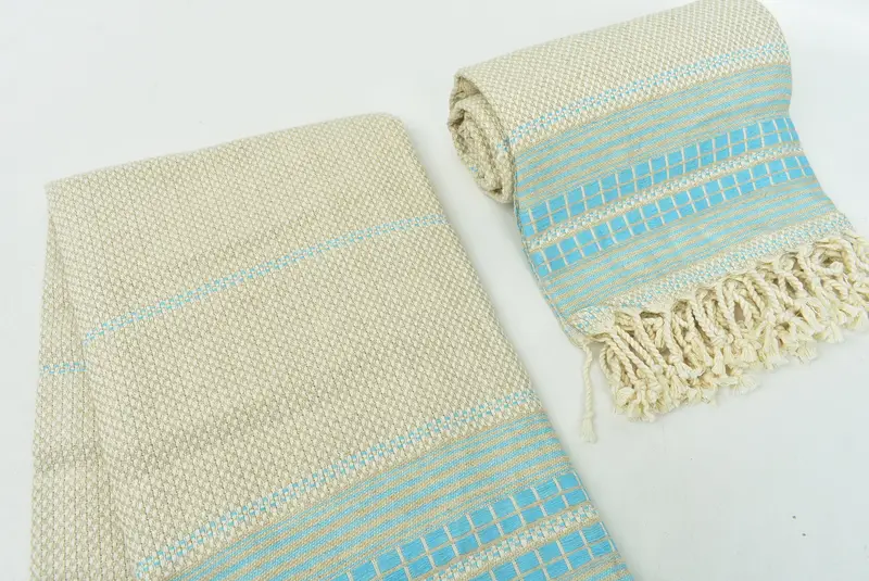 Custom Towel, Beach towel, Spa Towel, Bridesmaid Gift Towel, Beach Theme Bachelorette Party Gifts, 68x40 Linen Striped Towel, Valentines Day Gift - 7