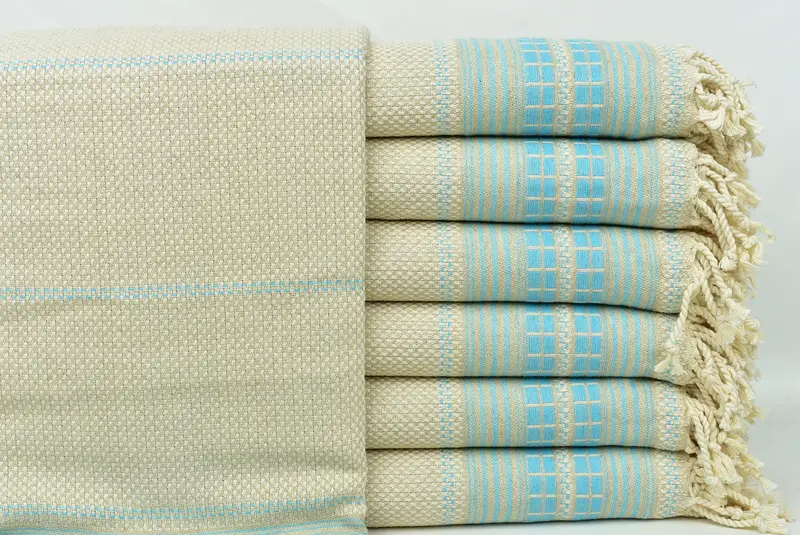 Custom Towel, Beach towel, Spa Towel, Bridesmaid Gift Towel, Beach Theme Bachelorette Party Gifts, 68x40 Linen Striped Towel, Valentines Day Gift - 1