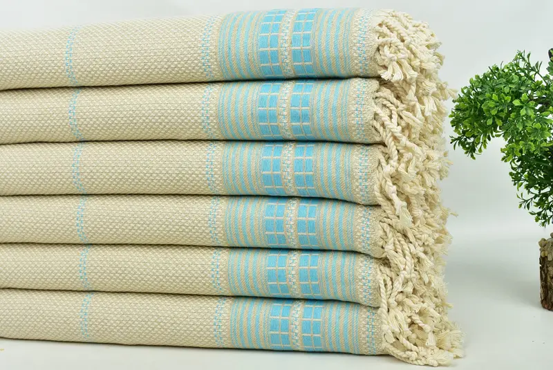 Custom Towel, Beach towel, Spa Towel, Bridesmaid Gift Towel, Beach Theme Bachelorette Party Gifts, 68x40 Linen Striped Towel, Valentines Day Gift - 3