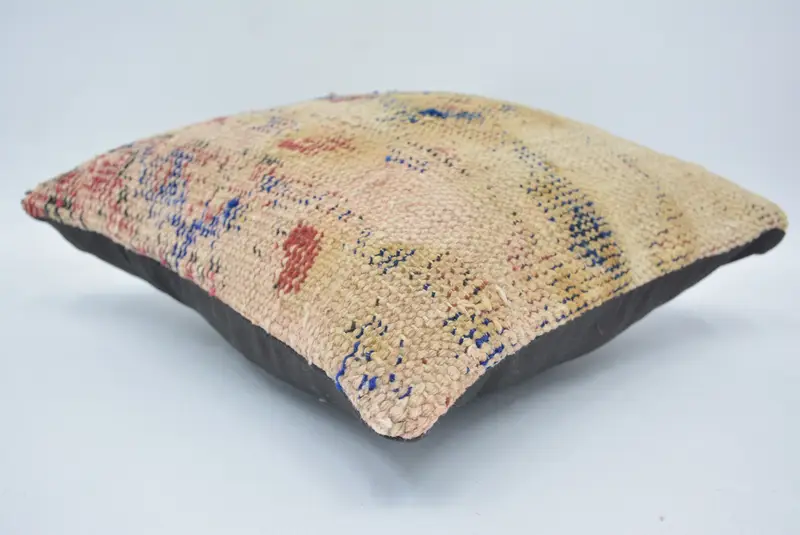 Pillow for Sofa, Cushion Case, Shabby Chic Pillow Cover, 14x14 Beige Cushion Cover, Wool Kilim Pillow Pillow Sham, Boho Pillow, Vintage Kilim Pillow - 6