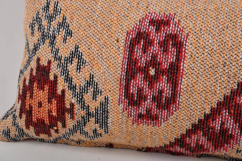 Kilim Cushion Sham, Kilim Pillow Cover, Cushion Cover, Tribal Cushion Case, Car Pillow Cover, Pillow for Couch, 12x36 Yellow Pillow - 4