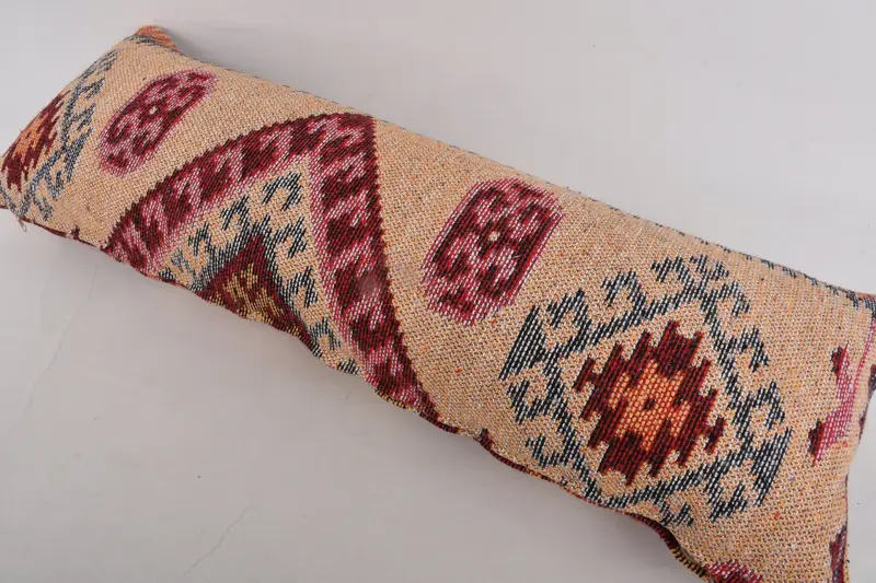 Kilim Cushion Sham, Kilim Pillow Cover, Cushion Cover, Tribal Cushion Case, Car Pillow Cover, Pillow for Couch, 12x36 Yellow Pillow - 6