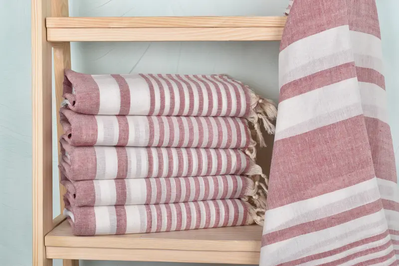 Travel towel, Quick-dry peshtemal, Personalised Gift, Spa Towel, 70x40 Cotton Striped Towel, Large Beach Towel Personalized, Bridesmaid Gift Towel - 1