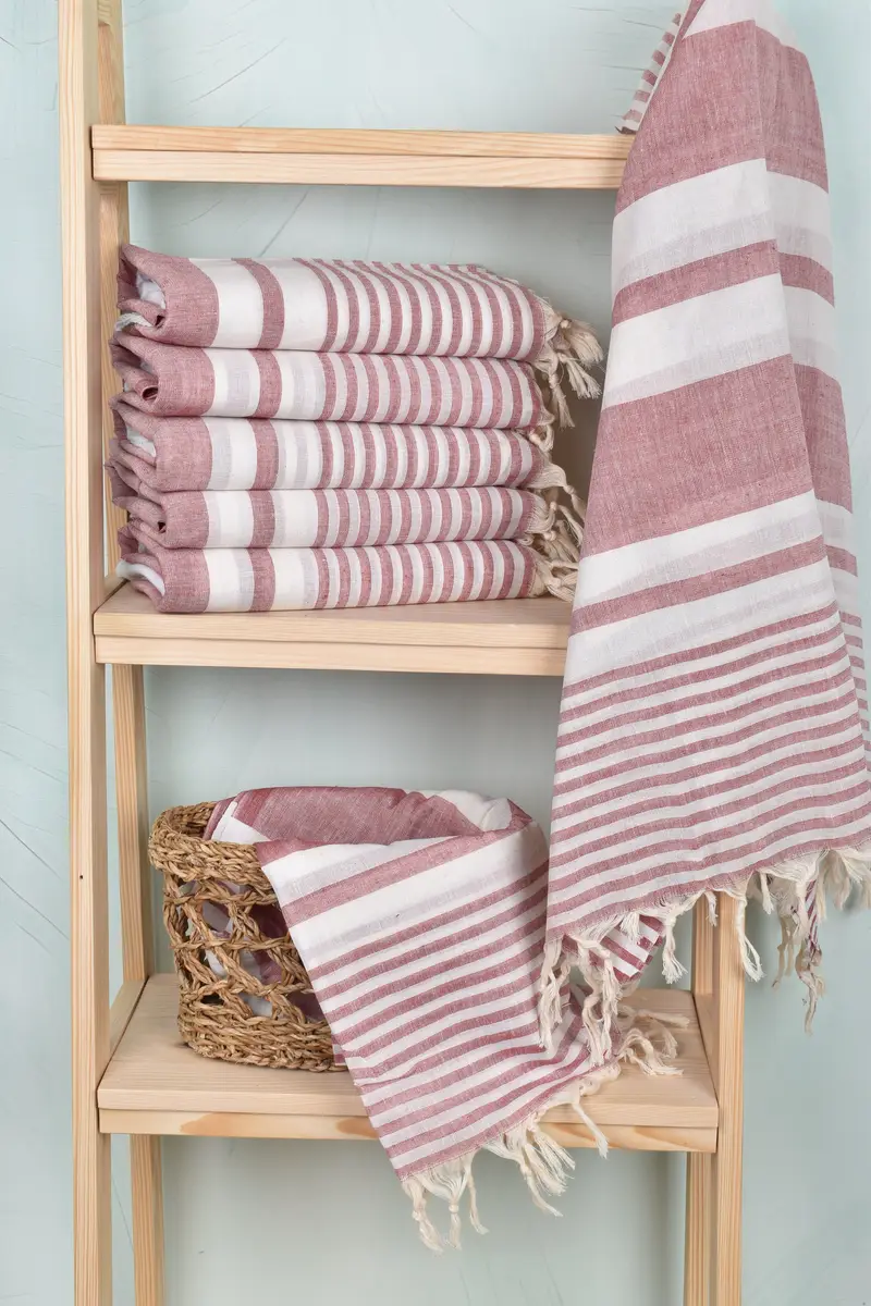 Travel towel, Quick-dry peshtemal, Personalised Gift, Spa Towel, 70x40 Cotton Striped Towel, Large Beach Towel Personalized, Bridesmaid Gift Towel - 2
