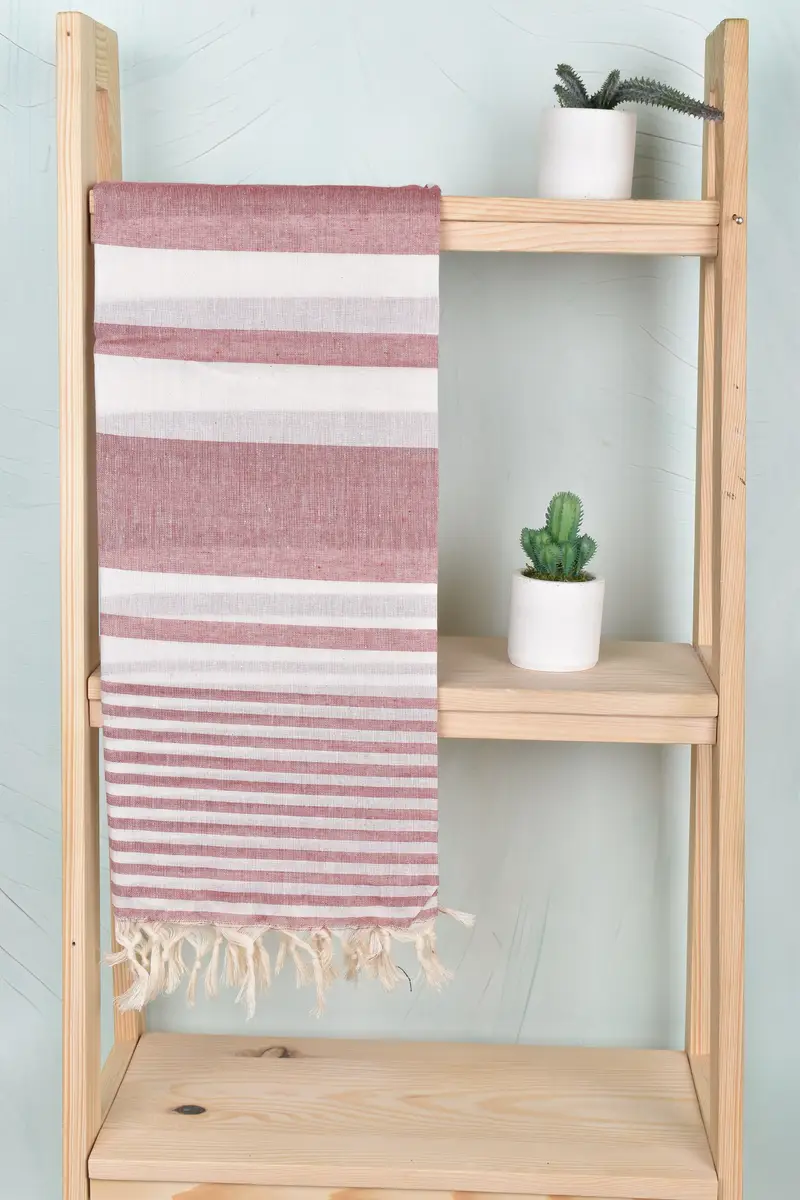 Travel towel, Quick-dry peshtemal, Personalised Gift, Spa Towel, 70x40 Cotton Striped Towel, Large Beach Towel Personalized, Bridesmaid Gift Towel - 7