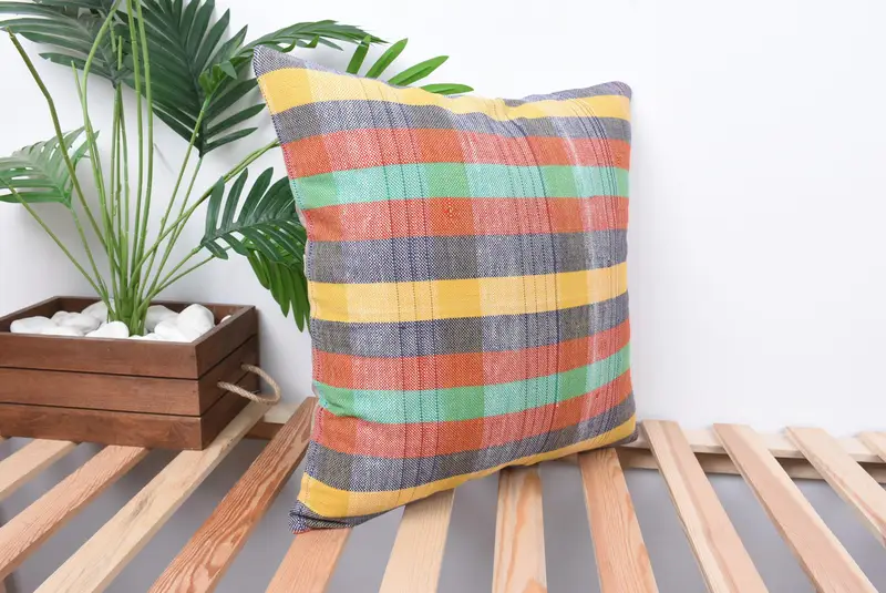 Decorative Cushion Cover, Interior Designer Pillow, Vintage Kilim Throw Pillow, Gift Pillow, 18x18 Green Cushion, Cushion Case - 4