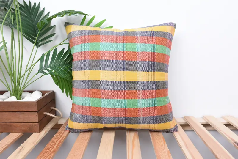 Decorative Cushion Cover, Interior Designer Pillow, Vintage Kilim Throw Pillow, Gift Pillow, 18x18 Green Cushion, Cushion Case - 1