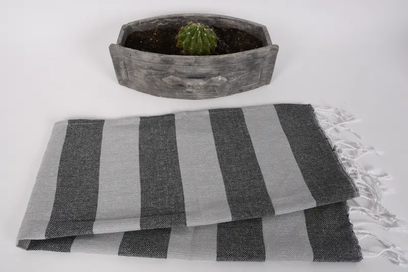 Monogramlı el havlu, onun için yıldönümü hediyesi, kişiselleştirilmiş hediye, bekarlığa veda parti süslemeleri, banyo havlu, 40x18 pamuklu çizgili havlu - 7