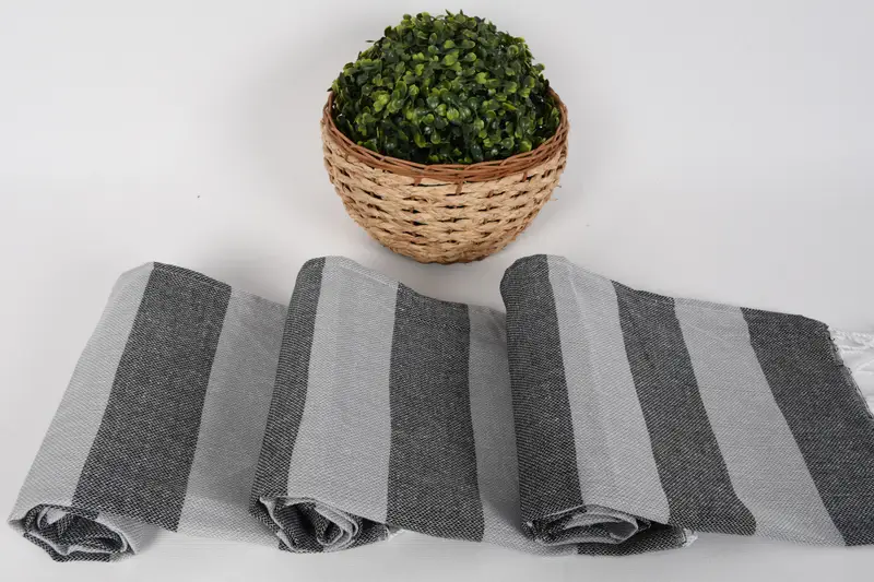 Monogramlı el havlu, onun için yıldönümü hediyesi, kişiselleştirilmiş hediye, bekarlığa veda parti süslemeleri, banyo havlu, 40x18 pamuklu çizgili havlu - 8