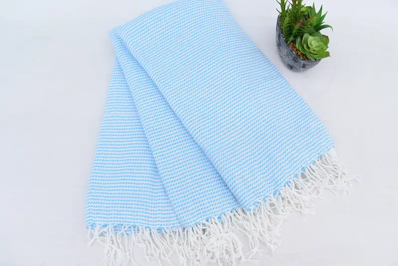 Large Turkish Towel, Custom Turkish Towel, 68x40 Cotton Geometric Towel, Decorative Towel, Sand-free towel, House Warming Gift, Quick-dry peshtemal - 3