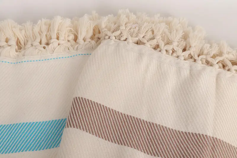 Decorative Blanket, Home Decor Blankets, Bachelorette Gifts, 88x80 Cotton Striped Towel, Bachelorette Party Items, Personalized Gifts - 6