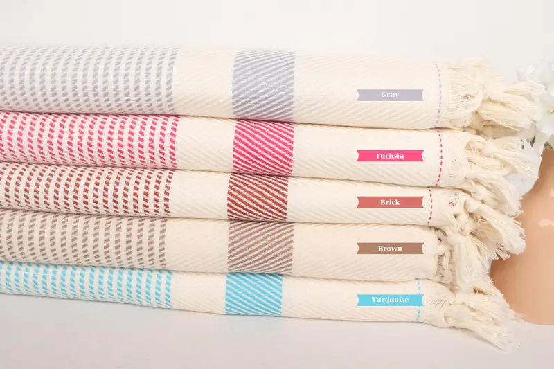 Decorative Blanket, Home Decor Blankets, Bachelorette Gifts, 88x80 Cotton Striped Towel, Bachelorette Party Items, Personalized Gifts - 1