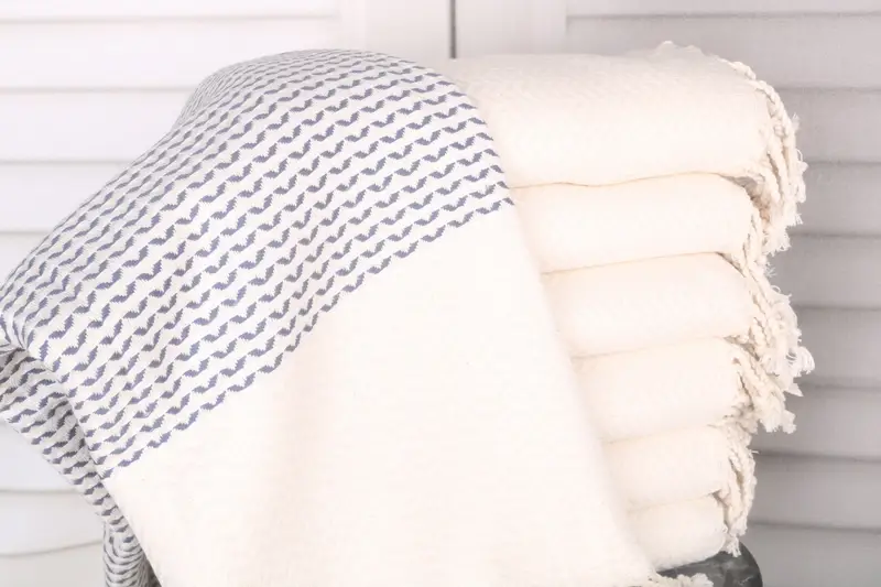 Boyfriend Gift Navy Cotton Towel 40x75 Inches, Personalize Beach Towel