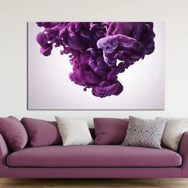 Lienzo de oficina abstracto púrpura elegante - Arte impreso de moda