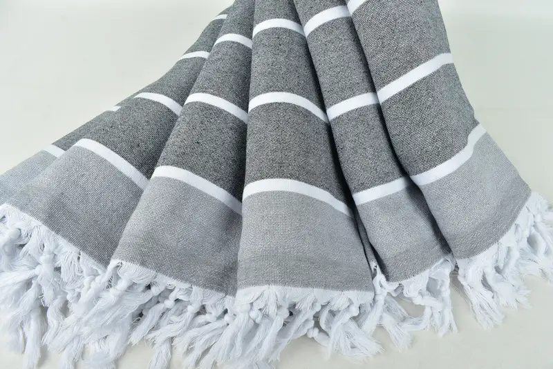 Embroidered Towel, Monogram Beach Towel, Beach Towel Gift, Yoga Towel, Valentines Day Gift Idea, 68x40 Cotton Striped Terry Towel, Housewarming Gift - 4
