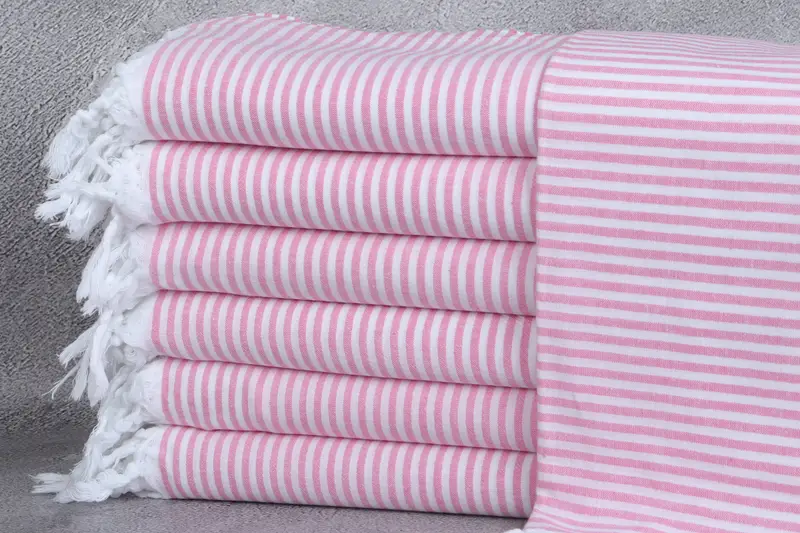 Beach towel, Bachelorette Beach Towel, Fouta towel, Employee Gifts, 68x36 Cotton Striped Towel, Turkish Towel Beach Towel, Lightweight Turkish towel - 1