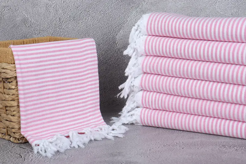 Beach towel, Bachelorette Beach Towel, Fouta towel, Employee Gifts, 68x36 Cotton Striped Towel, Turkish Towel Beach Towel, Lightweight Turkish towel - 3