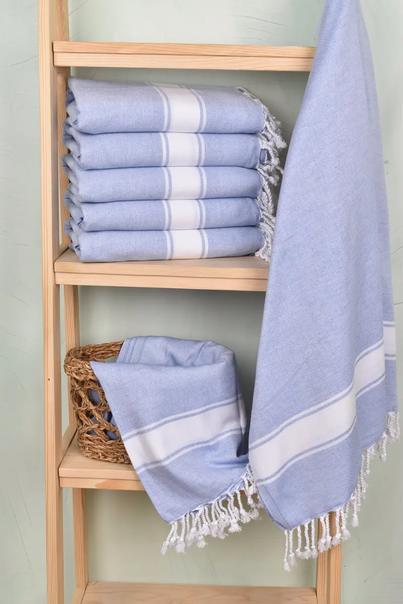 Best Friend Christmas Gift, 70x40 Cotton Striped Towel, Organic Turkish towel, Bachelorette Party Gifts, Custom Wedding Gifts, Turkish Towel Set - 3