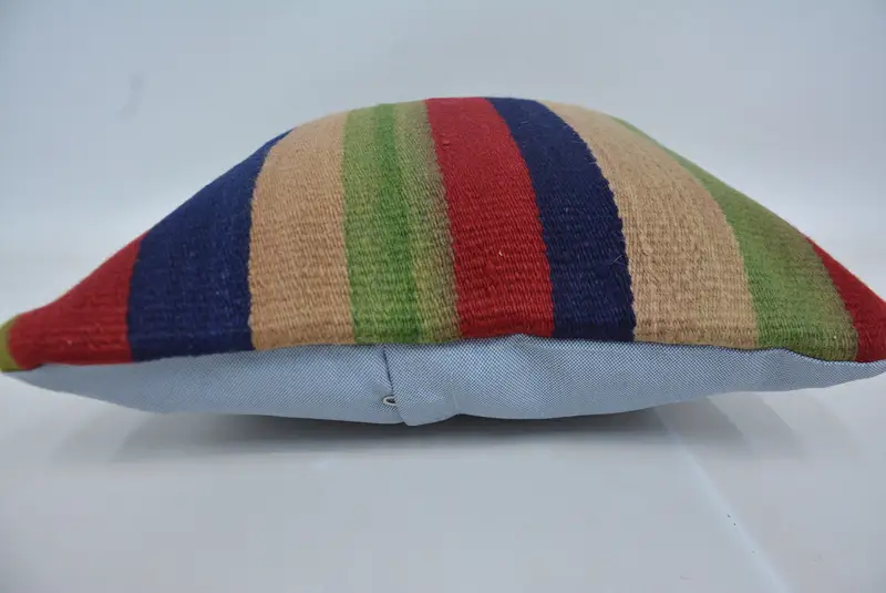 Rustic Cushion Cover, Pillow for Couch, Kilim Pillow, Farmhouse Pillow Case, Pillow Case, Gift Pillow, 16x16 Red Pillow Cover - 5