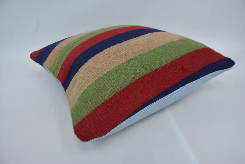 Rustic Cushion Cover, Pillow for Couch, Kilim Pillow, Farmhouse Pillow Case, Pillow Case, Gift Pillow, 16x16 Red Pillow Cover - 6