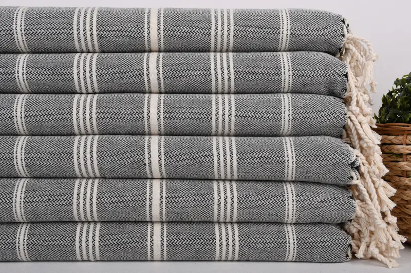Bathroom Towels, Bachelorette Favor, Best Friend Gift, Wedding Favors, Personalized Gifts, 38x24 Cotton Striped Towel, Beach Theme Wedding Gift - 2