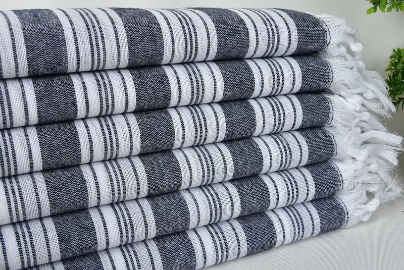 Custom Beach Towel, Turkish Towel USA, Beach Towel Bulk, 70x40 Cotton Striped Towel, Wedding Day Gift For Bride, Turkish towel, Bachelorette Towel - 3