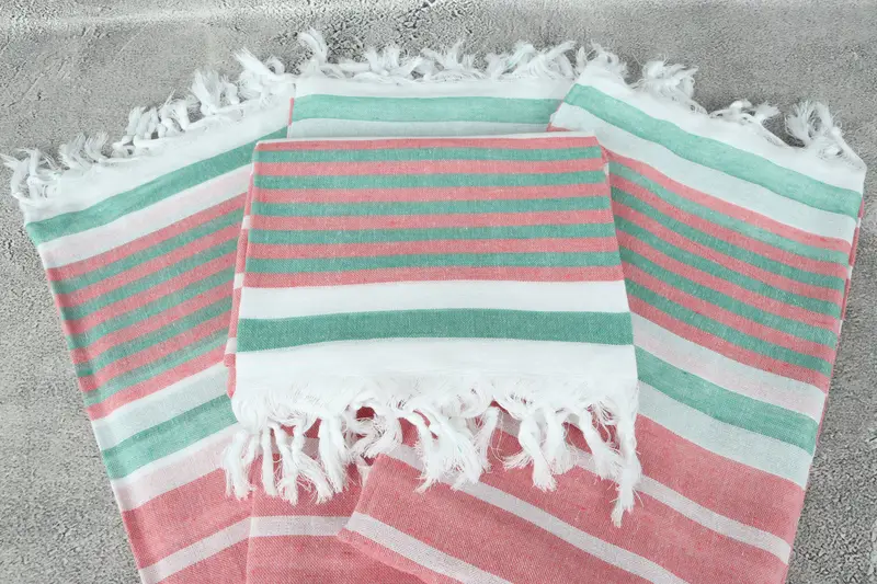 Spa Towel, Quick-Dry Beach Towel, Handmade Turkish hammam towel, Valentines Gift, Gift For Him, 68x40 Cotton Striped Towel, Bachelorette Party Gift - 4