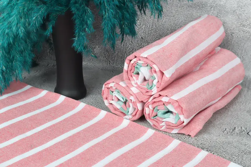 Spa Towel, Quick-Dry Beach Towel, Handmade Turkish hammam towel, Valentines Gift, Gift For Him, 68x40 Cotton Striped Towel, Bachelorette Party Gift - 8