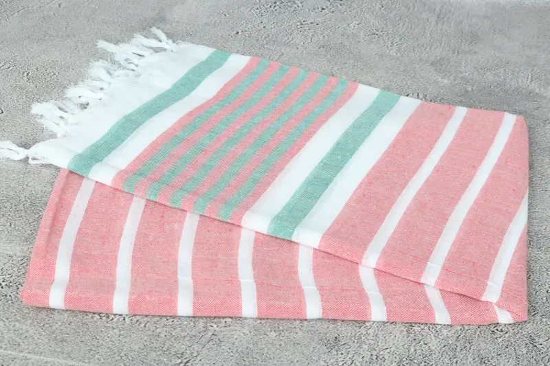 Spa Towel, Quick-Dry Beach Towel, Handmade Turkish hammam towel, Valentines Gift, Gift For Him, 68x40 Cotton Striped Towel, Bachelorette Party Gift - 6