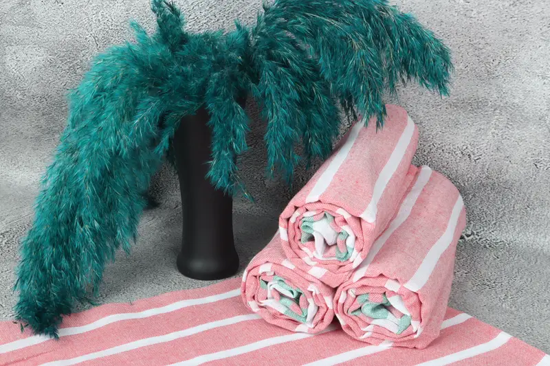Spa Towel, Quick-Dry Beach Towel, Handmade Turkish hammam towel, Valentines Gift, Gift For Him, 68x40 Cotton Striped Towel, Bachelorette Party Gift - 7