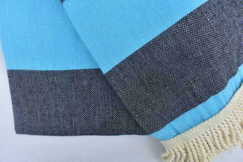 Travel Towel, Fouta towel, Bridal Party Gifts, Bachelor Gifts, Personalized Turkish Towel, Custom Wedding Towel, 64x64 Cotton Striped Round Towel - 6