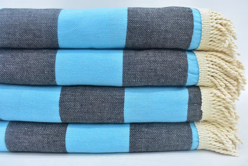 Travel Towel, Fouta towel, Bridal Party Gifts, Bachelor Gifts, Personalized Turkish Towel, Custom Wedding Towel, 64x64 Cotton Striped Round Towel - 2