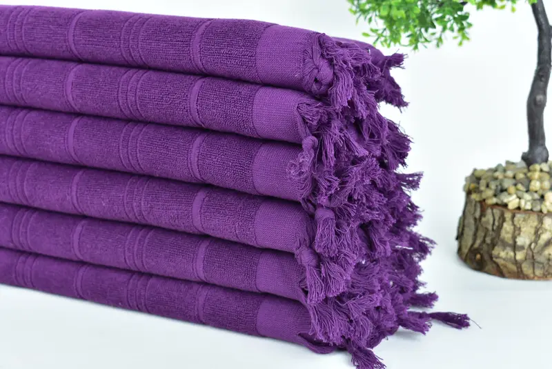 Toplu sipariş havlu, küçük banyo havlu, nedime hediye havlu, monogram mutfak havlu, nedime hediyeleri, 40x18 pamuklu çizgili havlu havlu, onun için hediye - 3