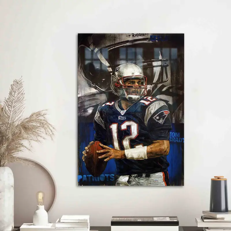 Elegant Printed Glass: Celebrate American Football Legends