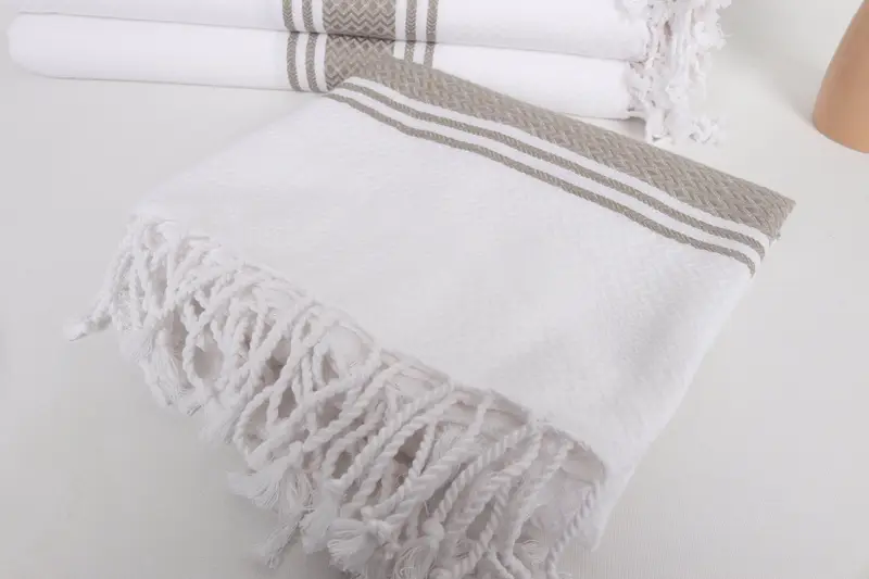 Peshtemal Towel, Turkish Towel Beach Towel, Absorbent towel, 70x40 Cotton Striped Towel, Bath towel, Anniversary Gift For Her, Bridesmaid Gift - 5