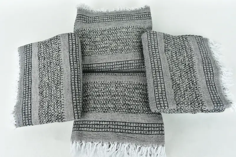 Monogramlı plaj havlu, nedime hediye havlu, tatil havlu, benzersiz hediye, monogram plaj havlu, toplu sipariş havlu, 70x36 keten çizgili havlu - 6