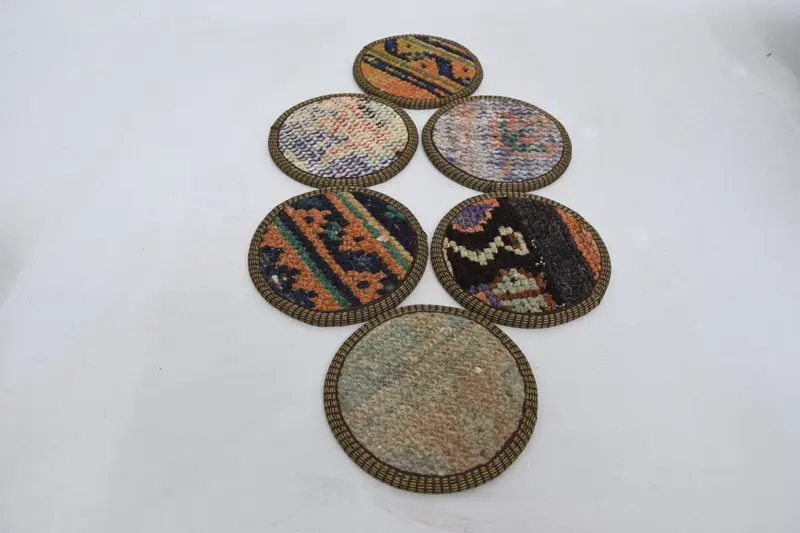 Orange and Bronze Coasters, Durable and Stylish Drink Coasters