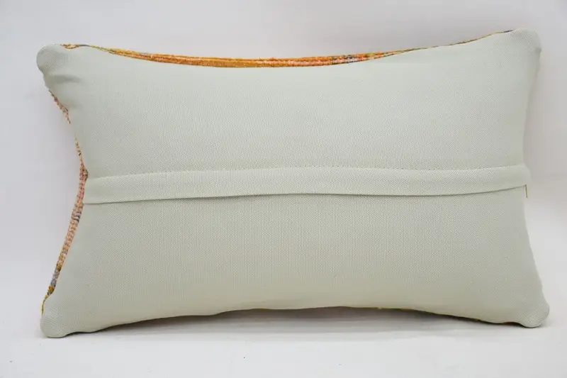 Home Decor Pillow, Art Deco Pillow Sham, Pillow for Couch, Seat Cushion, Pillow, 12x20 Orange Cushion, Boho Pillow Sham Cover, Vintage Throw Pillow - 6