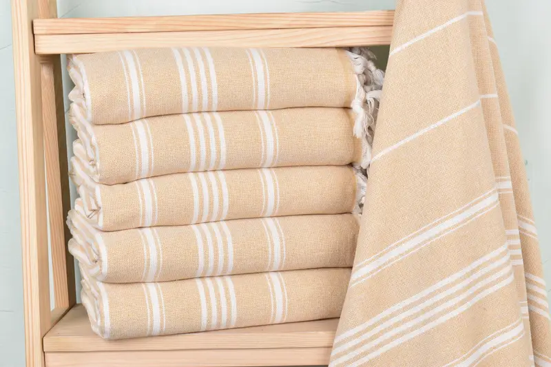 Lightweight Turkish towel, Bridesmaid Favors, Housewarming Gift, 70x40 Cotton Striped Towel, Bachelorette Party Gift, Luxury Beach Towel - 2