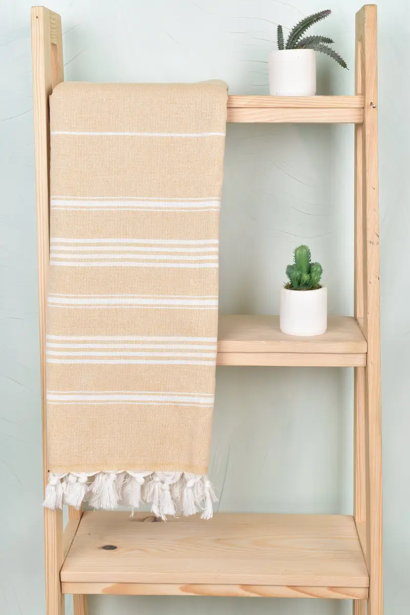 Lightweight Turkish towel, Bridesmaid Favors, Housewarming Gift, 70x40 Cotton Striped Towel, Bachelorette Party Gift, Luxury Beach Towel - 8