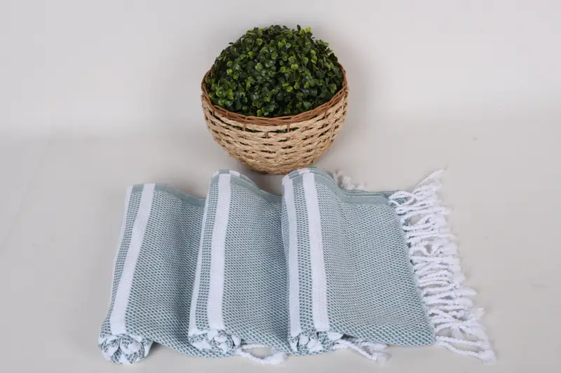 Small Bath Towels, Organic Tea Towel, Wedding Gift, Bridal Shower Favor, Kitchen Towel, Handmade Gift, 44x24 Cotton Striped Towel, Custom Name Towel - 8